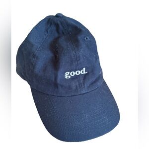 Navy Blue Cap with 'Good' Embroidery